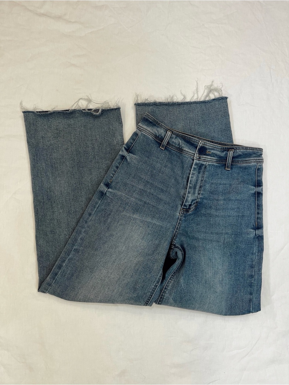 Oat New York Wide Leg High Rise Denim